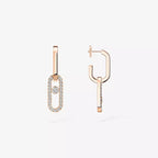 [Twinkle ]Move Link Diamond Earrings