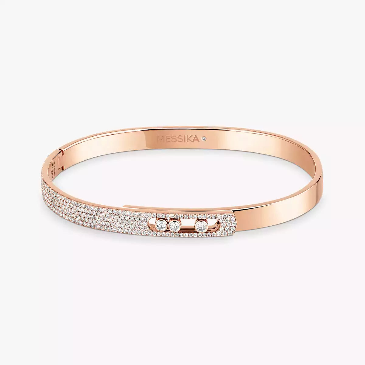 [Twinkle ]Move Noa Rose Gold Pavé Diamond Bangle Bracelet