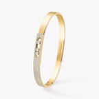 [Twinkle ]Move Noa Rose Gold Pavé Diamond Bangle Bracelet
