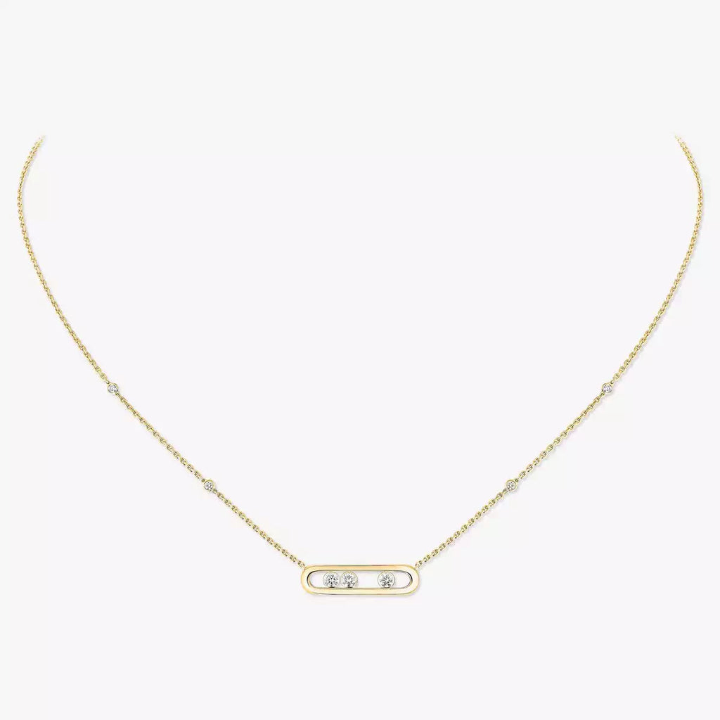 [Twinkle ] Baby Move Gold Diamond Necklace