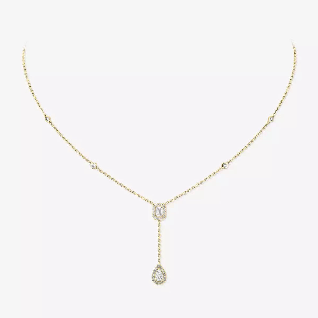 [Twinkle ]Gold Diamond Tie Necklace