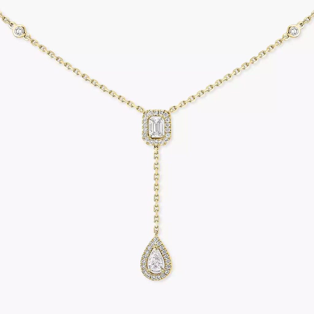 [Twinkle ]Gold Diamond Tie Necklace