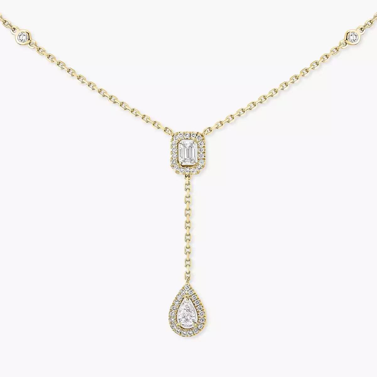[Twinkle ]Gold Diamond Tie Necklace