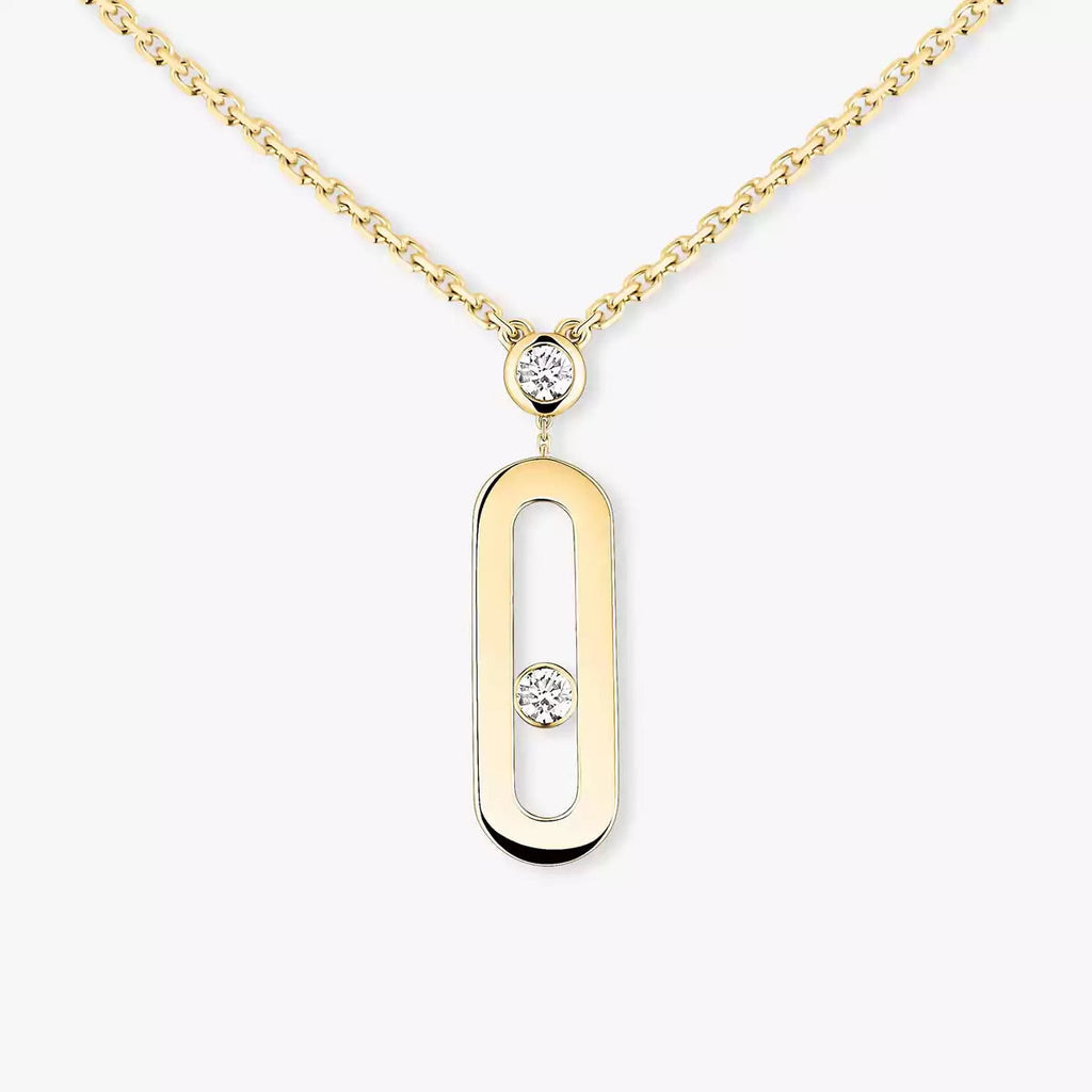 [Twinkle ] Move Uno Gold Diamond Long Necklace