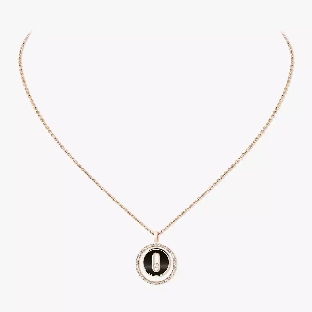 [Twinkle jewelrys]Lucky Move Diamond Necklace in Rose Gold and White Mother-of-Pearl
