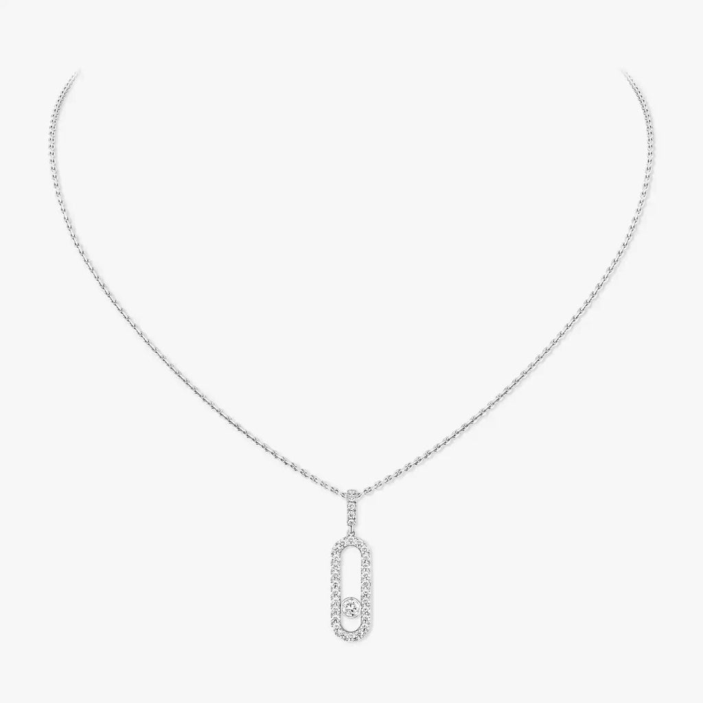 [Twinkle ]Move Uno Diamond Necklace in Rose Gold