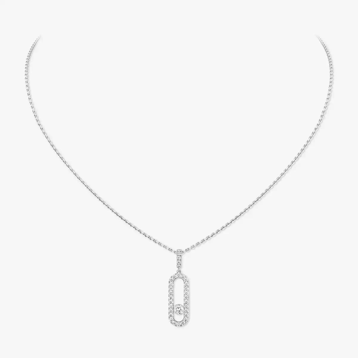 [Twinkle ]Move Uno Diamond Necklace in Rose Gold