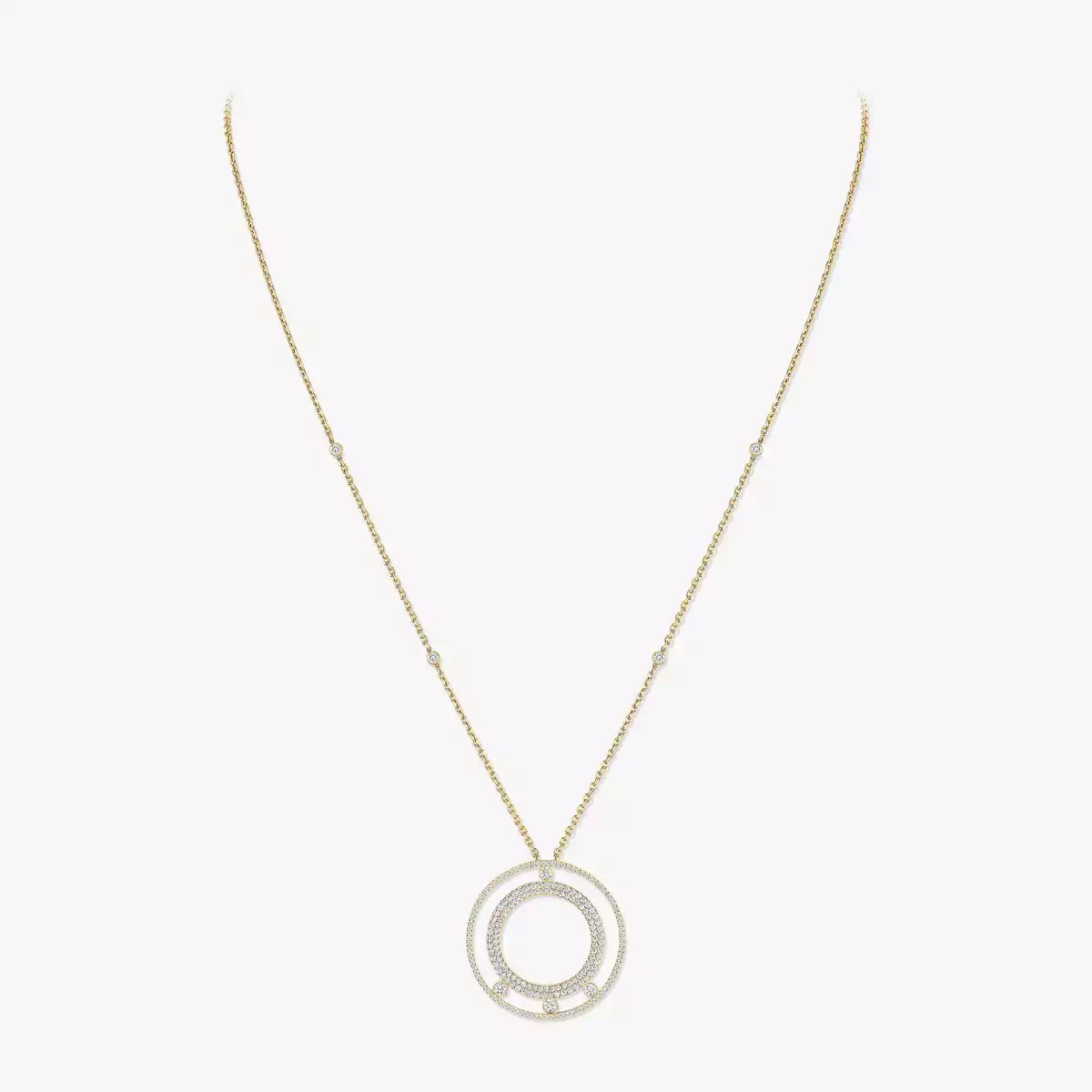 [Twinkle ]Move Romane Long Pave_-Set Diamond Necklace