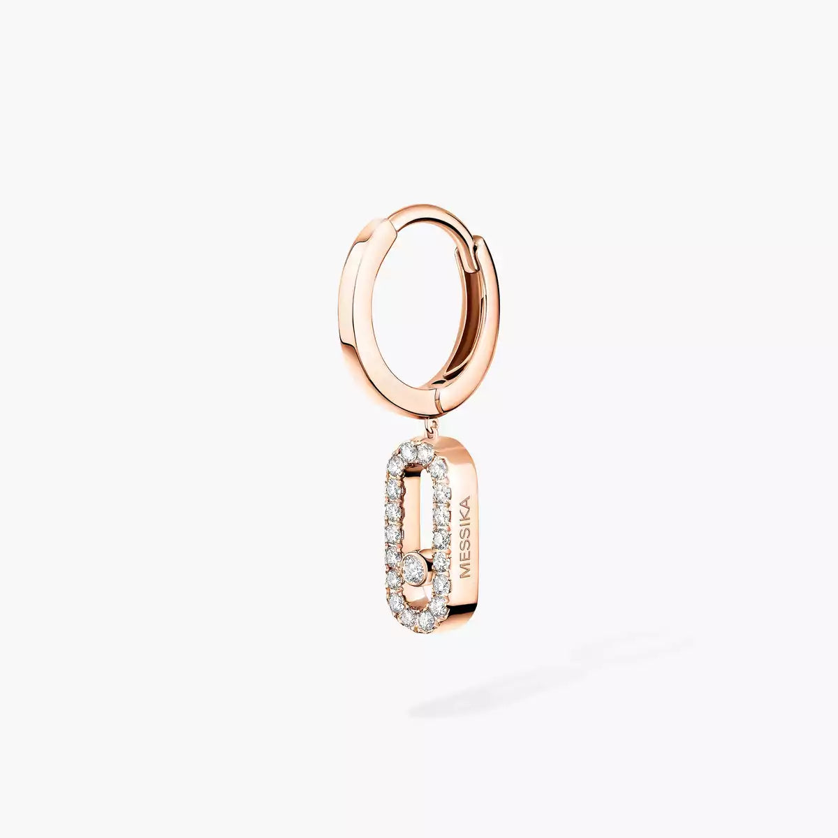 [Twinkle ]Move Uno Single Diamond Hoop Earring