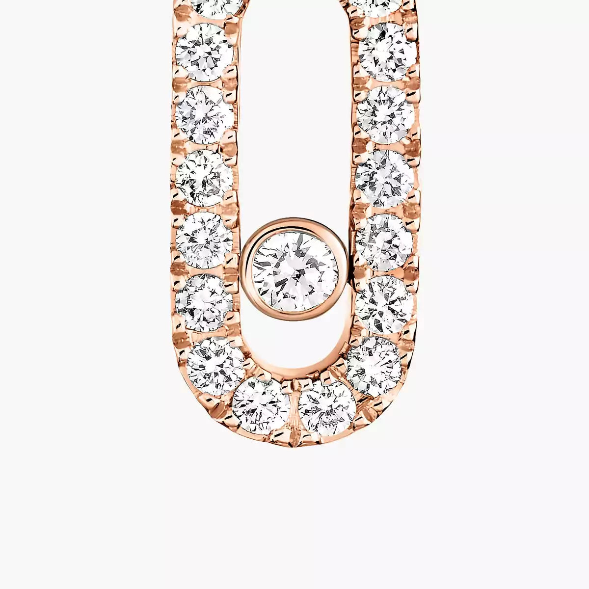 [Twinkle ]Move Uno Single Diamond Hoop Earring