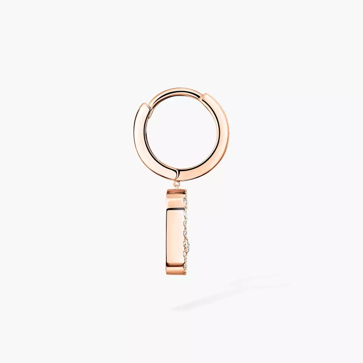 [Twinkle ]Move Uno Single Diamond Hoop Earring