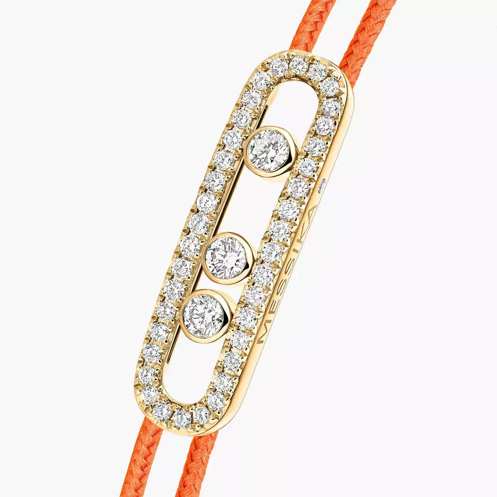 [Twinkle ]MK Care(s) pink cord pavé bracelet