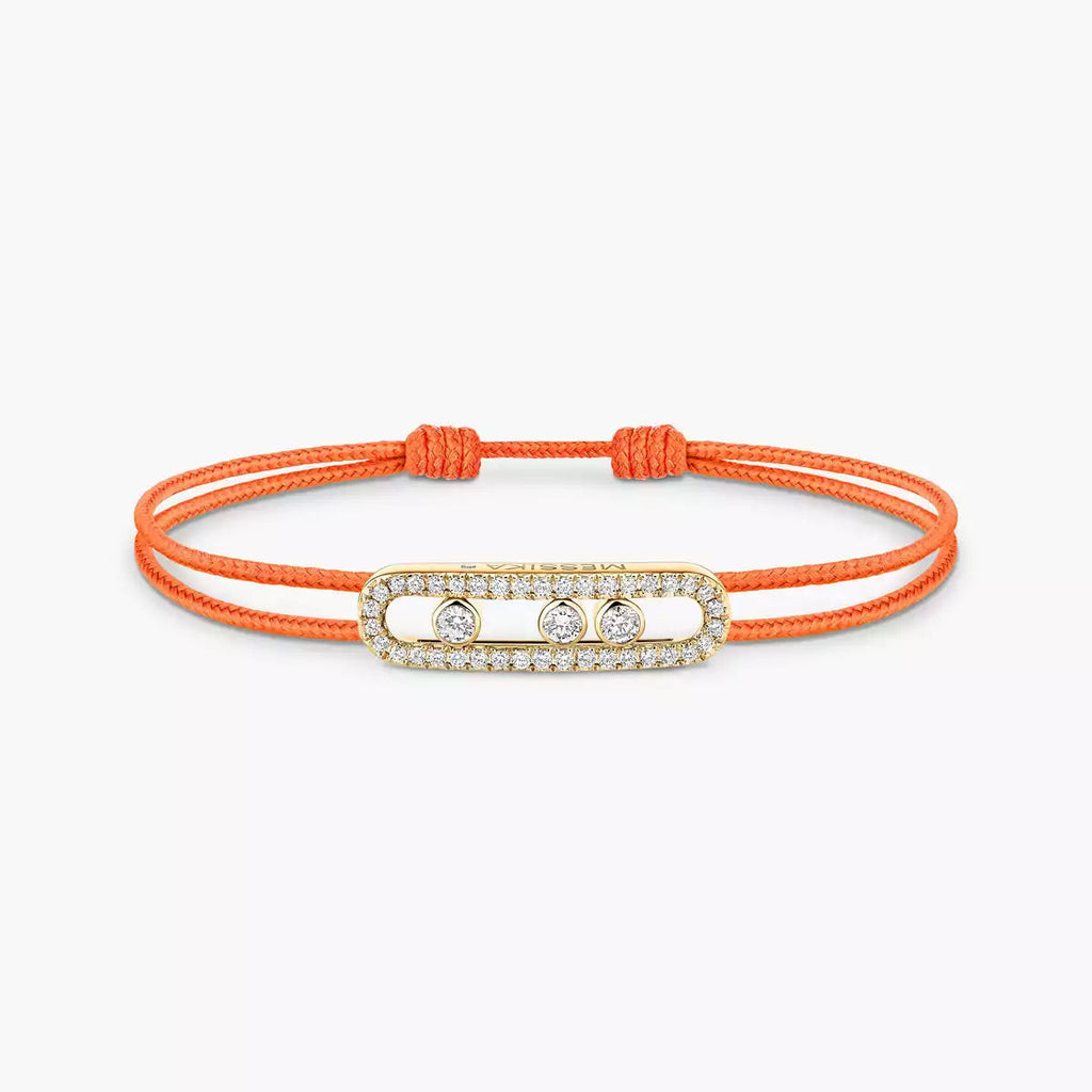 [Twinkle ]MK Care(s) pink cord pavé bracelet