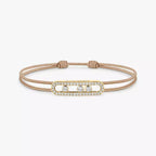 [Twinkle ]MK Care(s) pink cord pavé bracelet