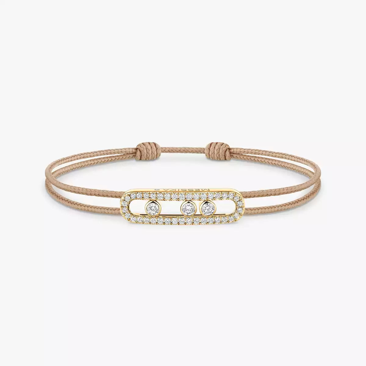 [Twinkle ]MK Care(s) pink cord pavé bracelet