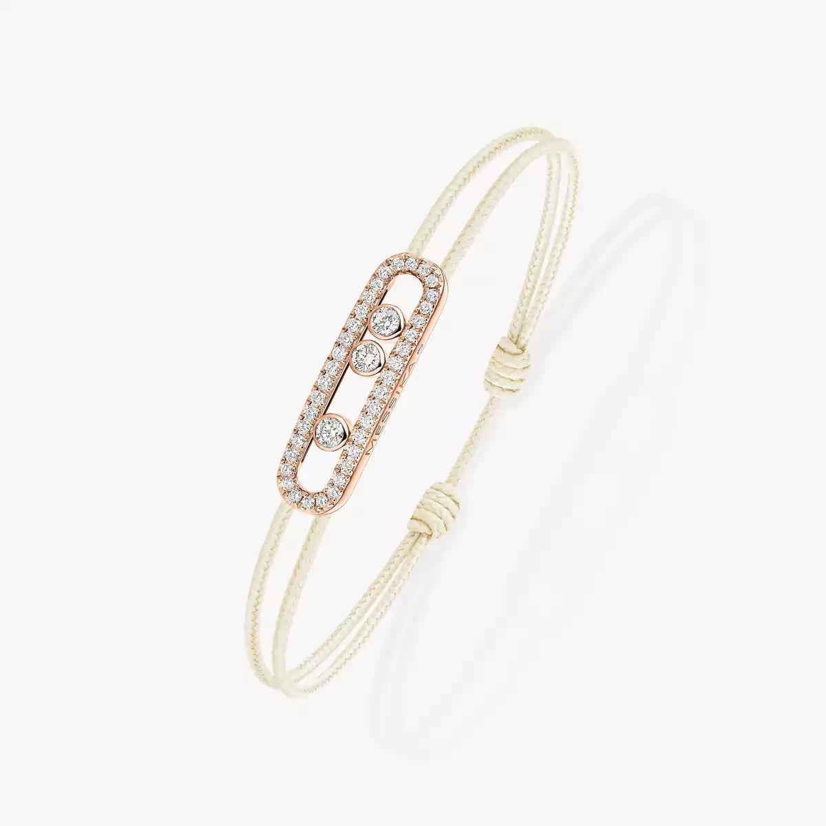 [Twinkle ]MK Care(s) pink cord pavé bracelet