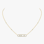 [Twinkle ] Move Pave_ Rose Gold Diamond Necklace